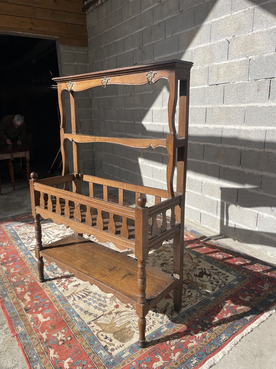 Picard Period Drainer, Louis XV Style, In Oak, 18th Century -photo-3