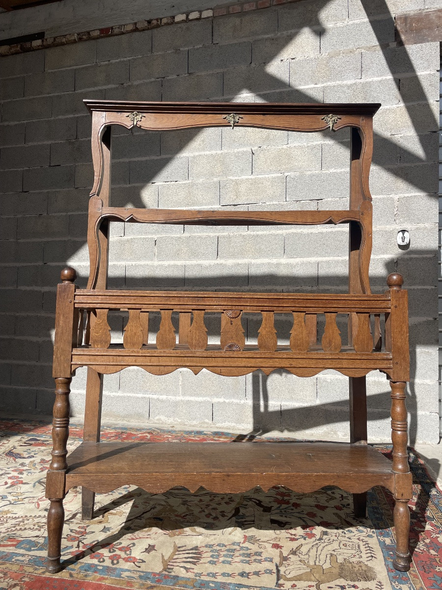 Picard Period Drainer, Louis XV Style, In Oak, 18th Century -photo-4