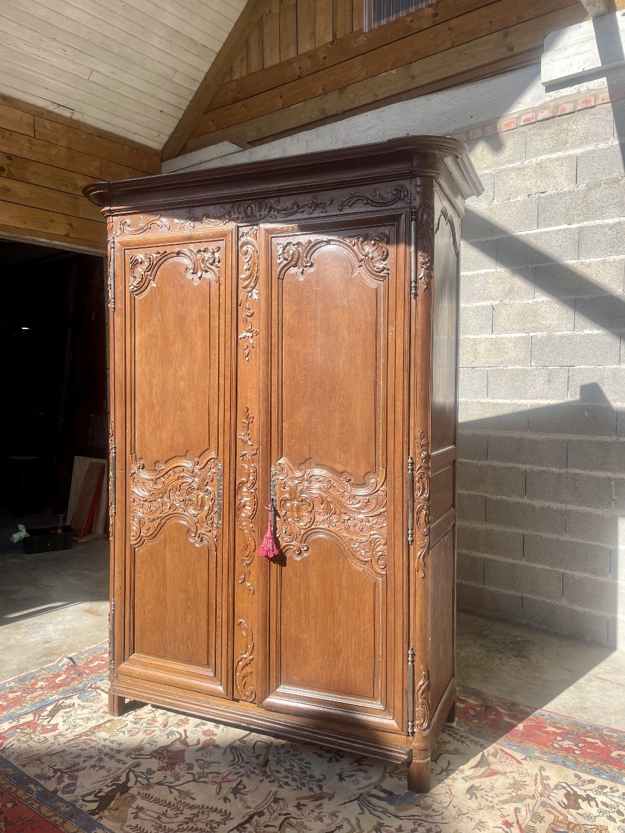 Armoire,,,,,, Régence chêne d’époque XVIIIe siècle