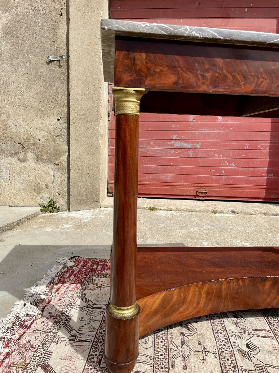 Console,, d’époque, Empire, en acajou XIXe siècle-photo-3