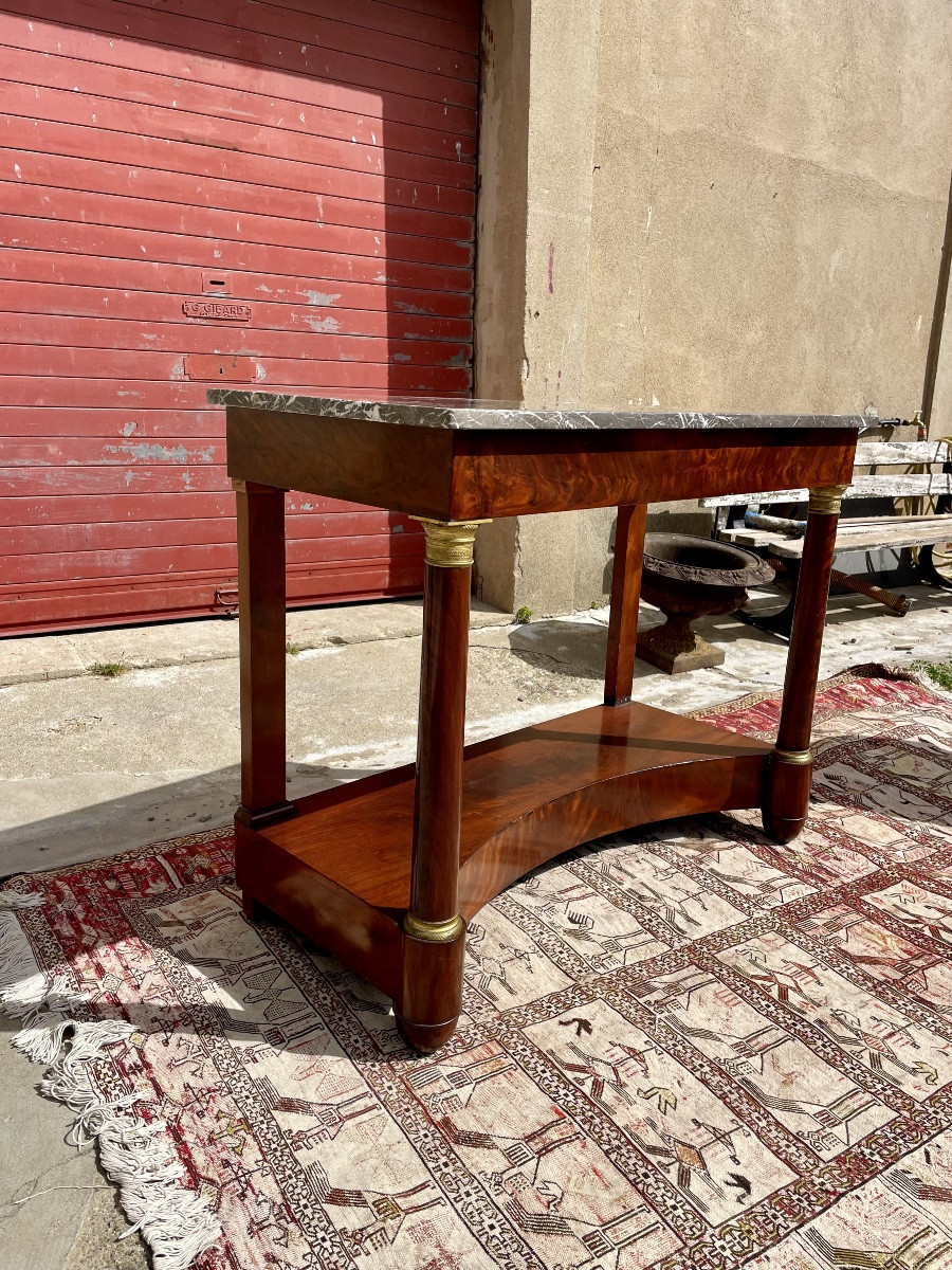 Console,, d’époque, Empire, en acajou XIXe siècle-photo-4