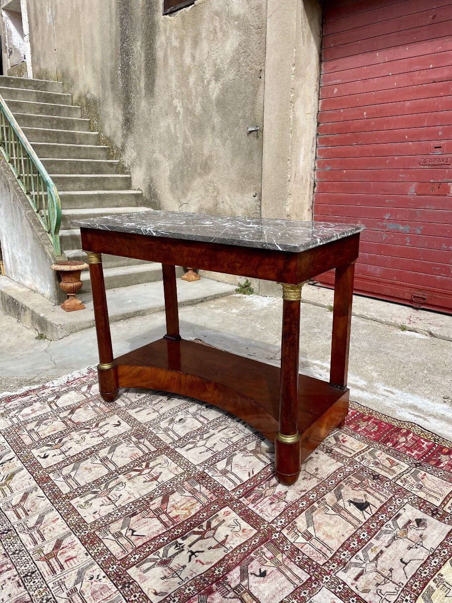 Console,, d’époque, Empire, en acajou XIXe siècle-photo-2