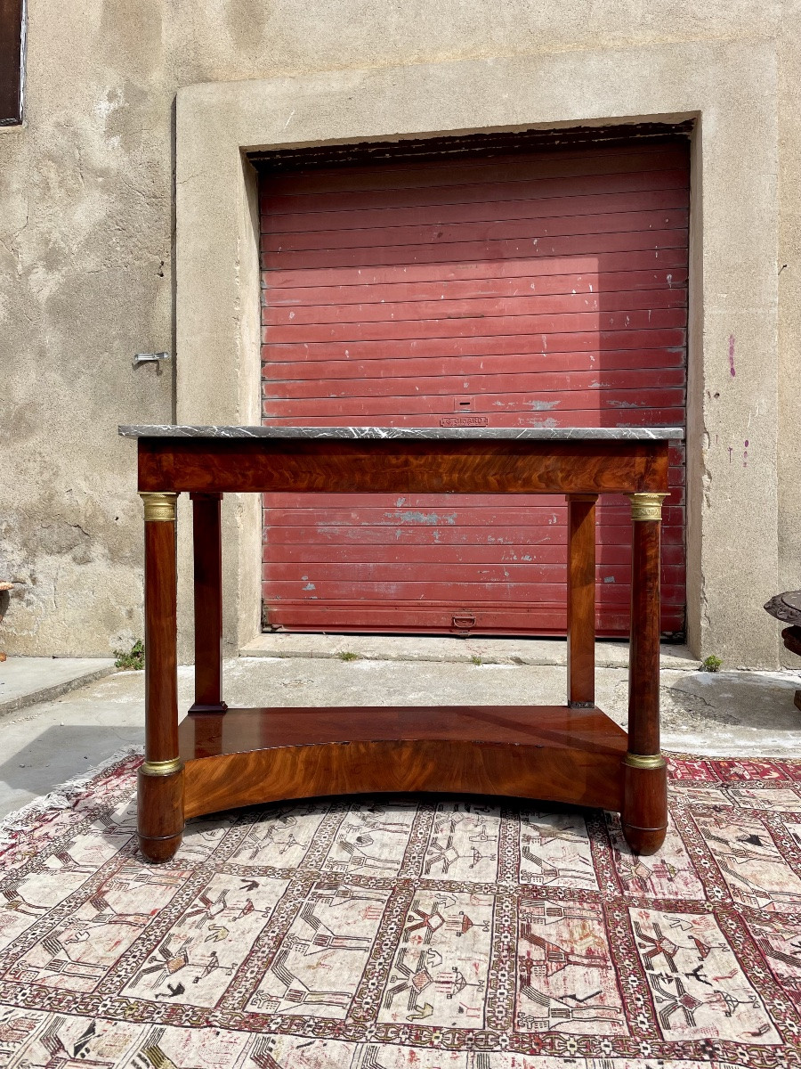 Console,, d’époque, Empire, en acajou XIXe siècle-photo-3