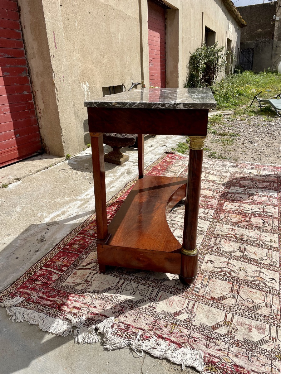 Console,, d’époque, Empire, en acajou XIXe siècle-photo-4