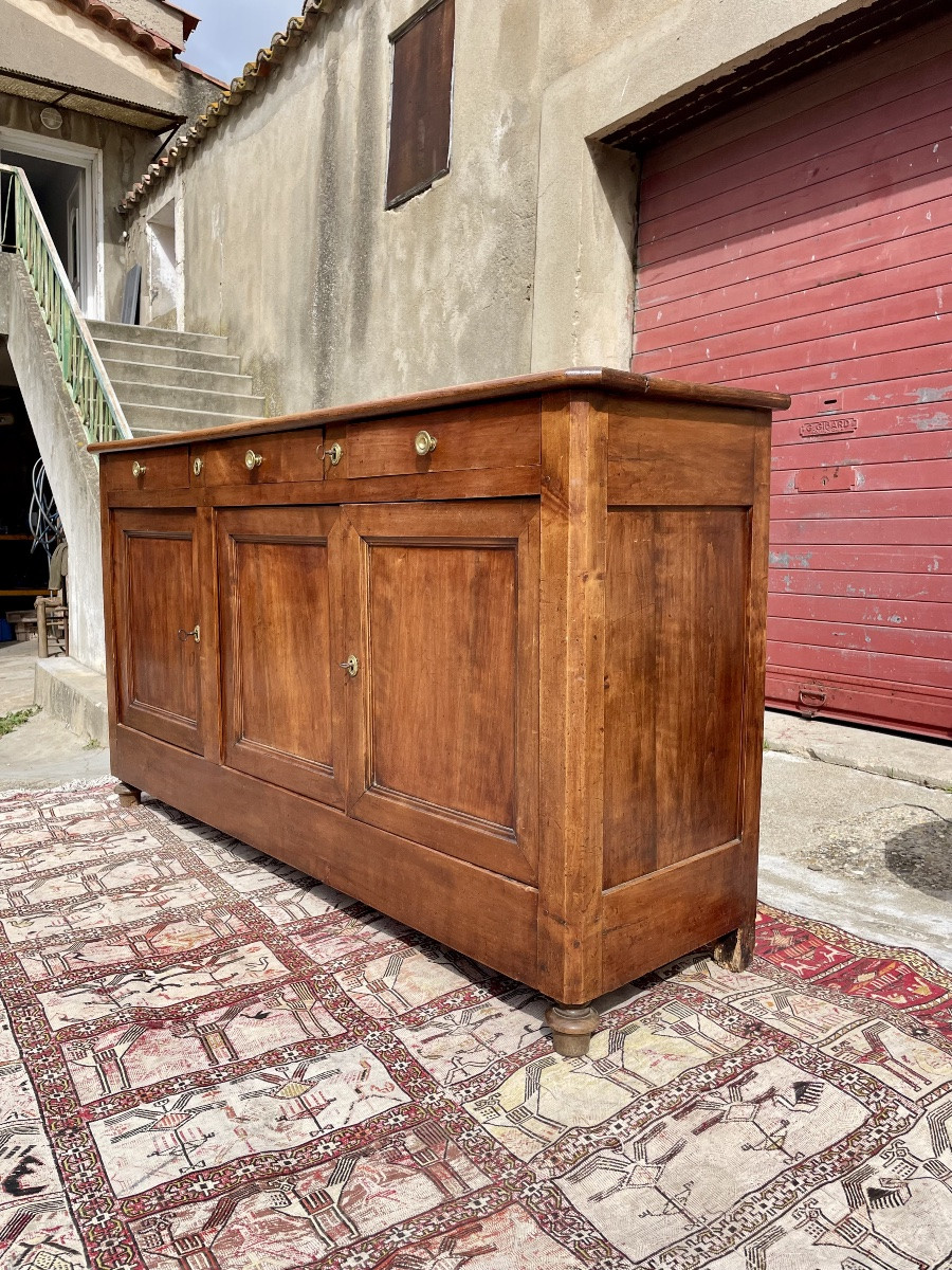 Walnut Sideboard, Restoration, Three Doors, 19th Century.-photo-3