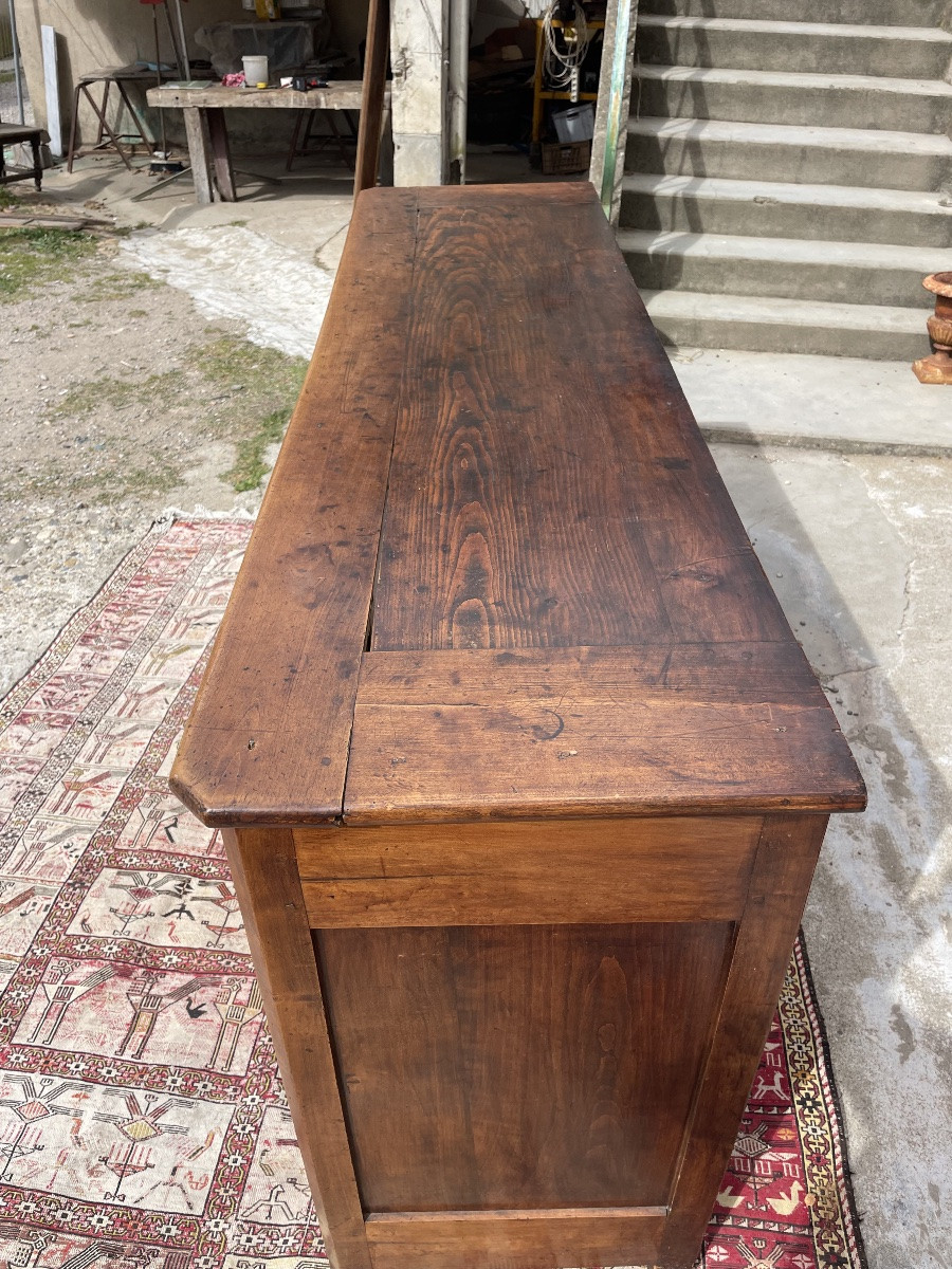 Walnut Sideboard, Restoration, Three Doors, 19th Century.-photo-4