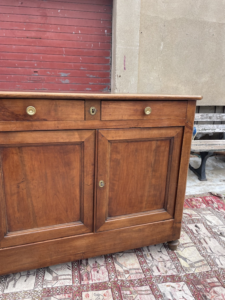 Walnut Sideboard, Restoration, Three Doors, 19th Century.-photo-2