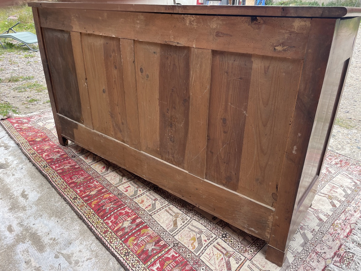 Walnut Sideboard, Restoration, Three Doors, 19th Century.-photo-3