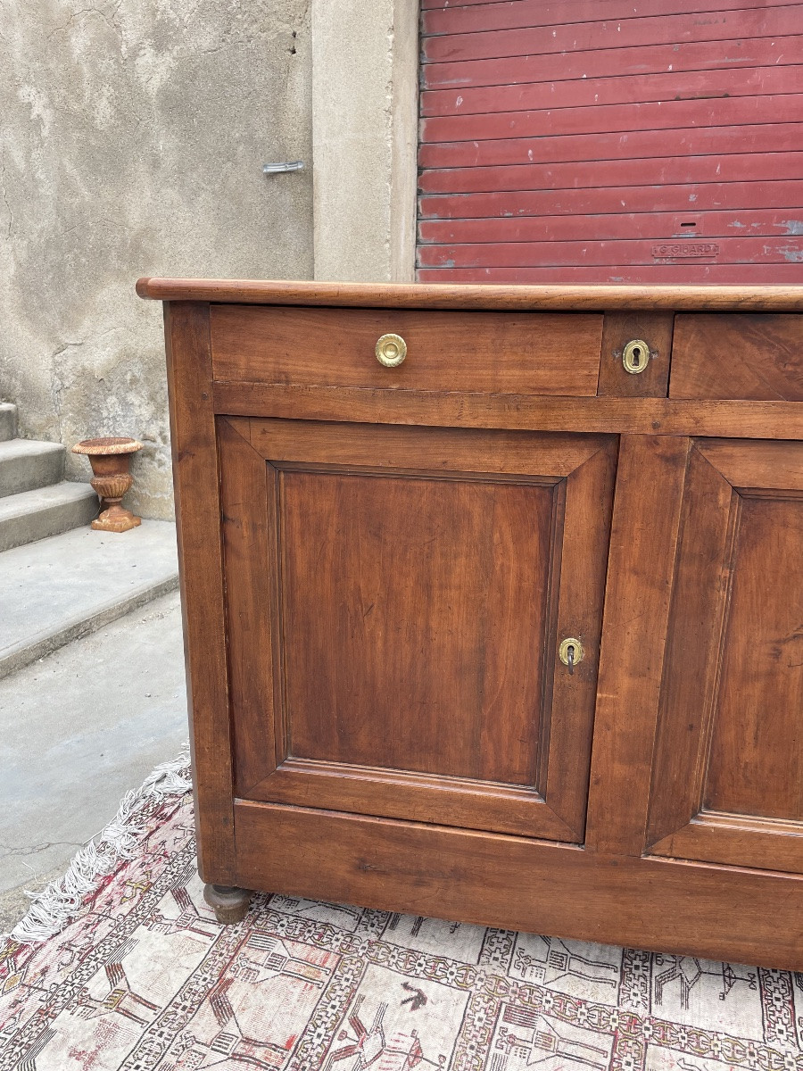 Walnut Sideboard, Restoration, Three Doors, 19th Century.-photo-4