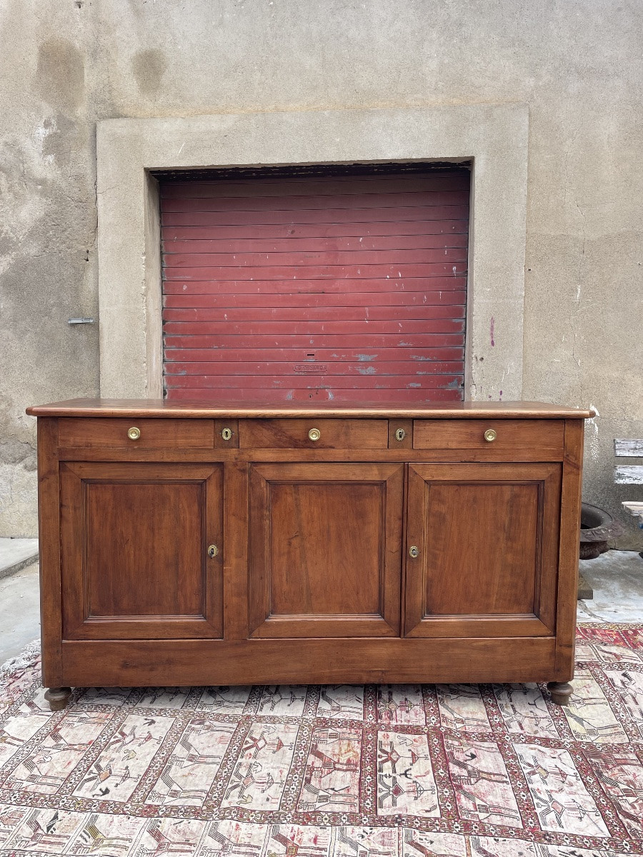 Walnut Sideboard, Restoration, Three Doors, 19th Century.-photo-5