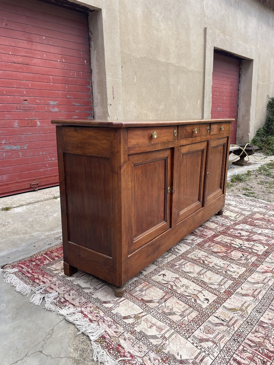 Walnut Sideboard, Restoration, Three Doors, 19th Century.-photo-7