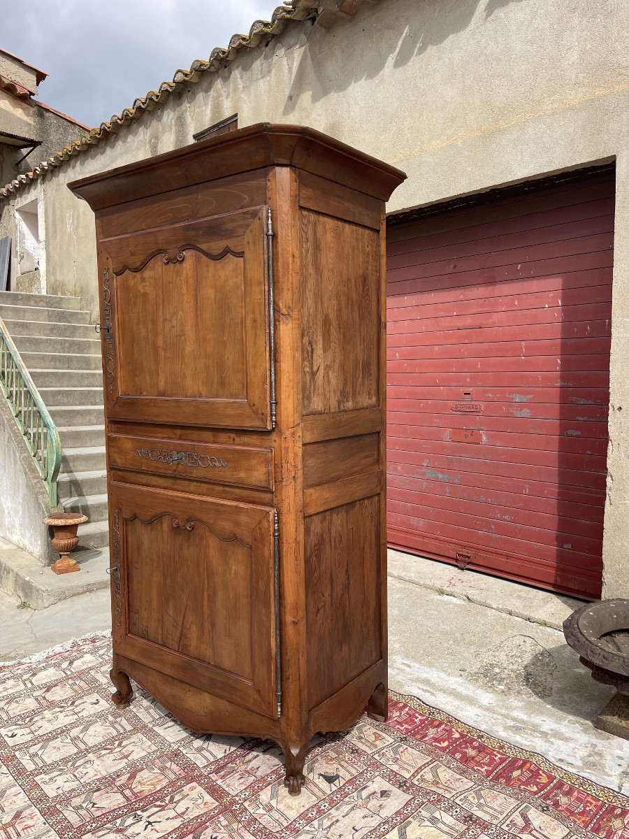 Cabinet  Louis XV en noyer d’époque XVIIIem siècle -photo-4