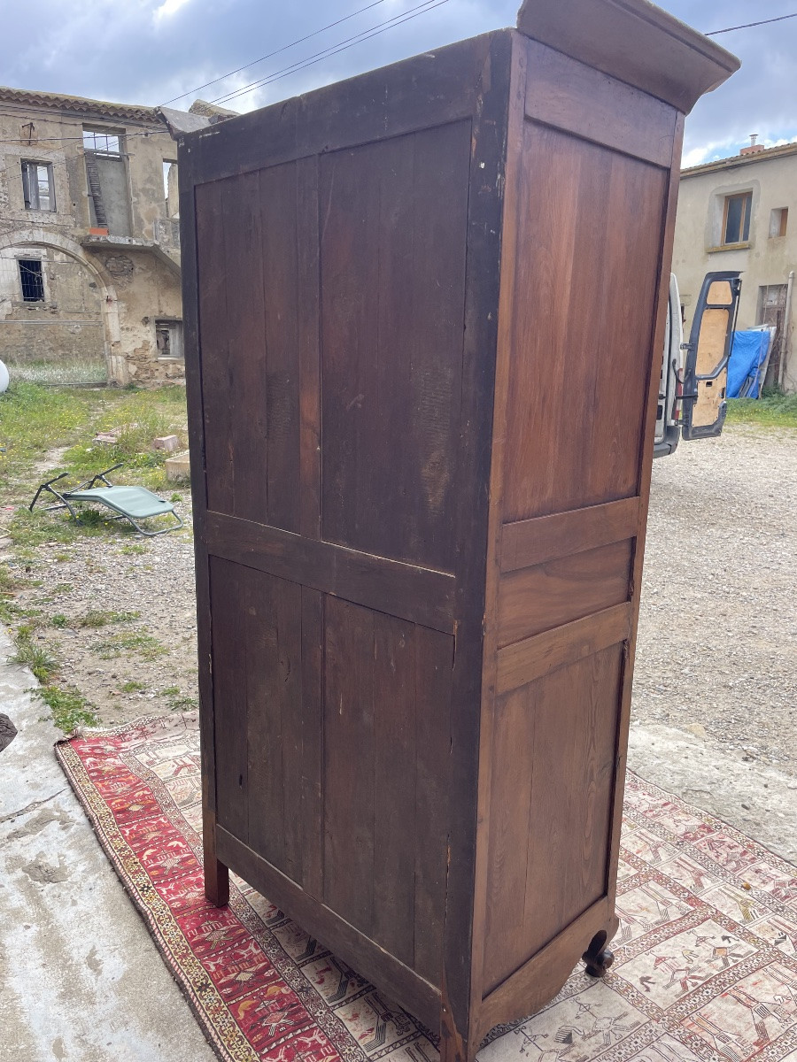 Cabinet  Louis XV en noyer d’époque XVIIIem siècle -photo-5