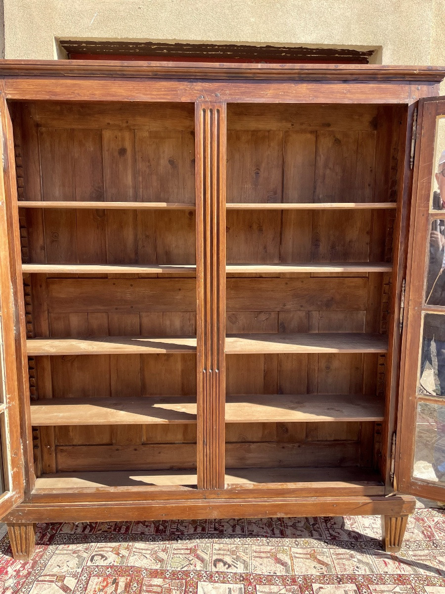 Bibliothèque,,, Louis XVI, en noyer d’époque XVIIIem siècle -photo-2