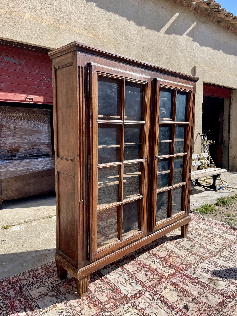 Bibliothèque,,, Louis XVI, en noyer d’époque XVIIIem siècle -photo-6