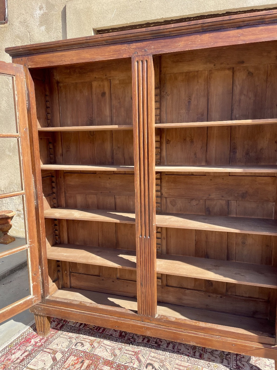 Bibliothèque,,, Louis XVI, en noyer d’époque XVIIIem siècle -photo-8