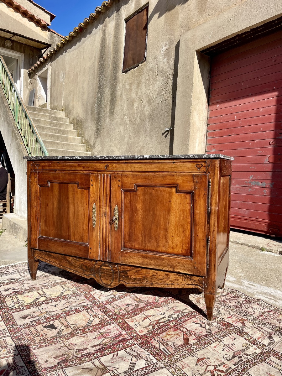 Louis XVI Two-door Sideboard In Walnut From The 18th Century