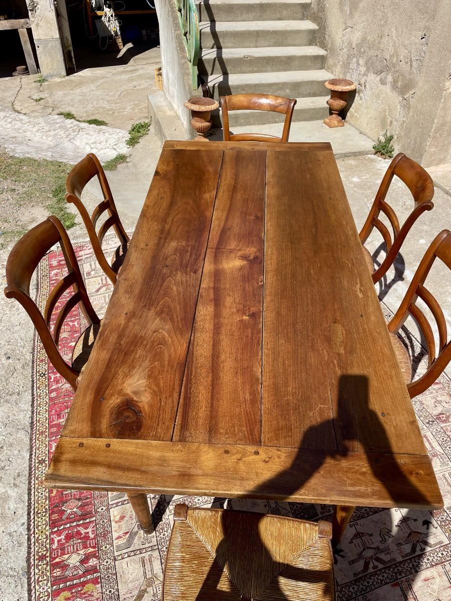 Table de ferme, directoire en noyer  d’époque XVIIIem siecle-photo-2