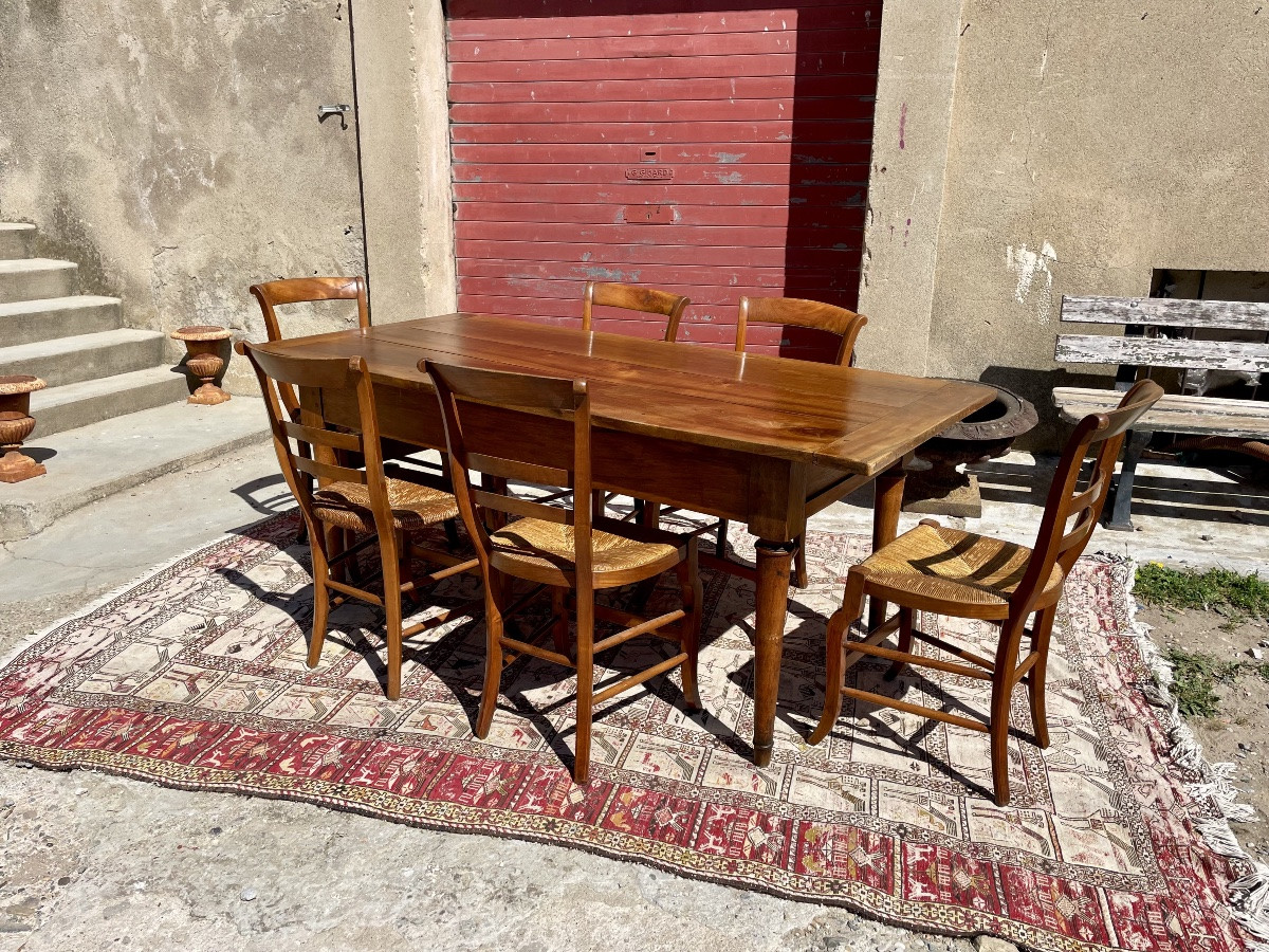 Table de ferme, directoire en noyer  d’époque XVIIIem siecle-photo-4