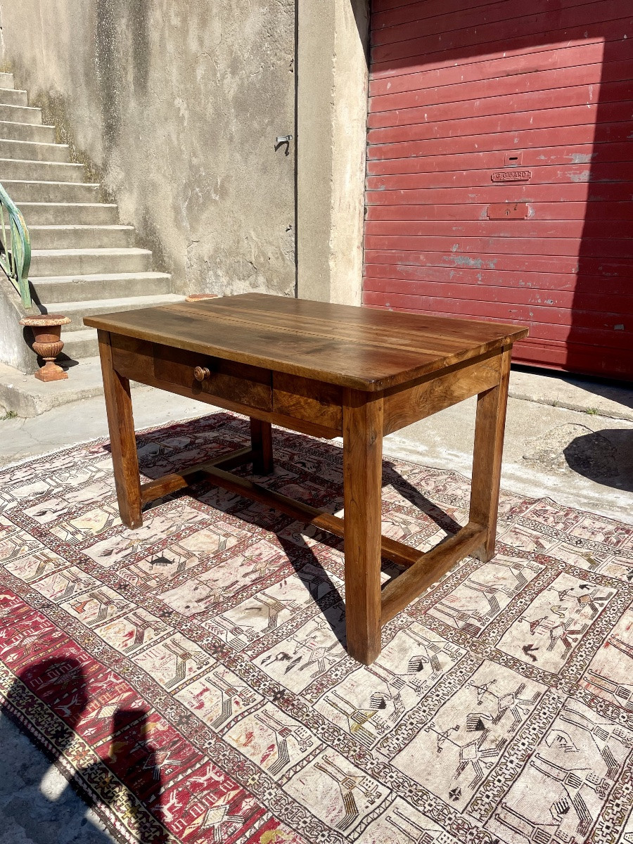 Table de ferme directoire en noyer d époque XVIIIEM siècle -photo-2