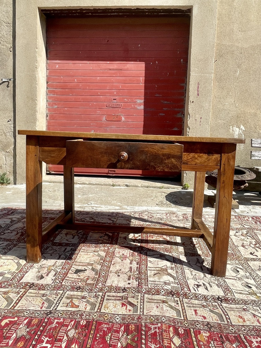 Table de ferme directoire en noyer d époque XVIIIEM siècle -photo-2