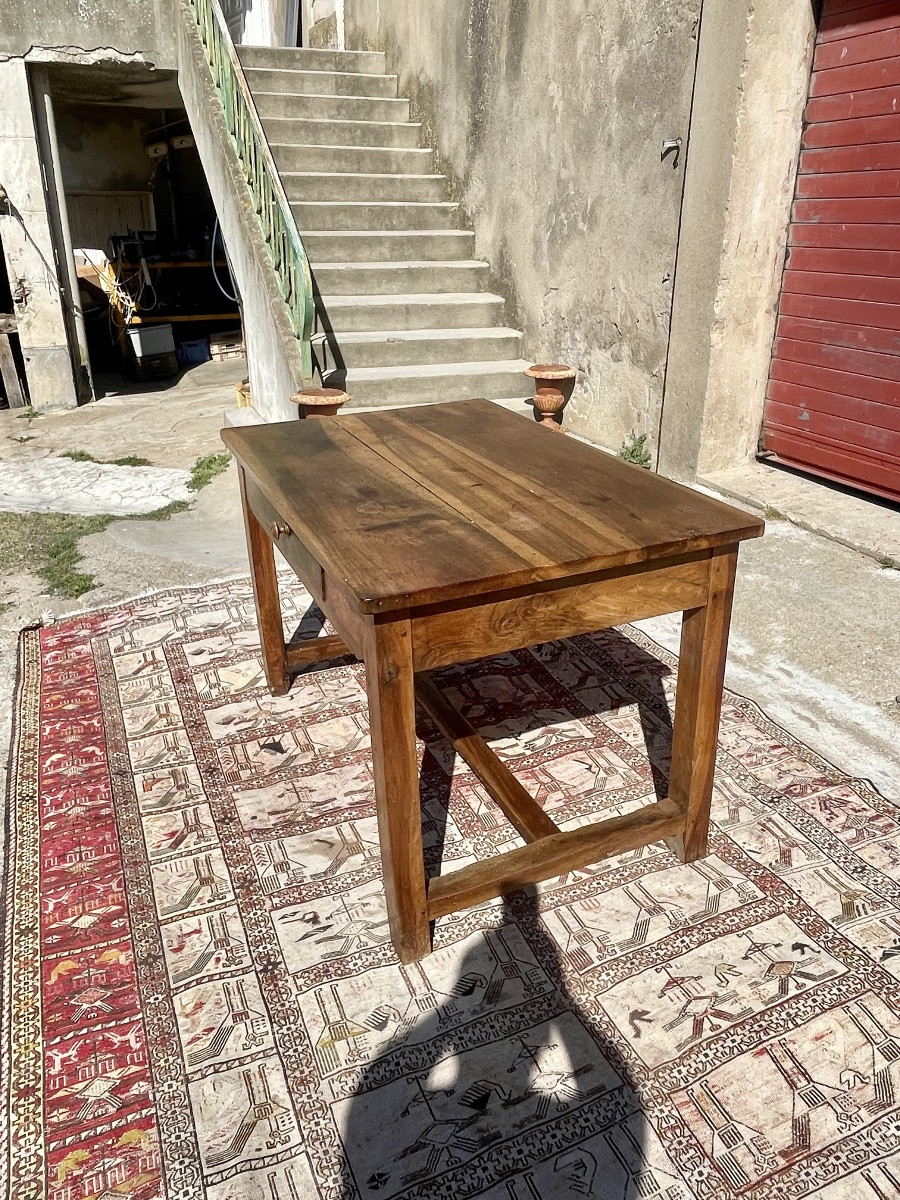 Table de ferme directoire en noyer d époque XVIIIEM siècle -photo-5