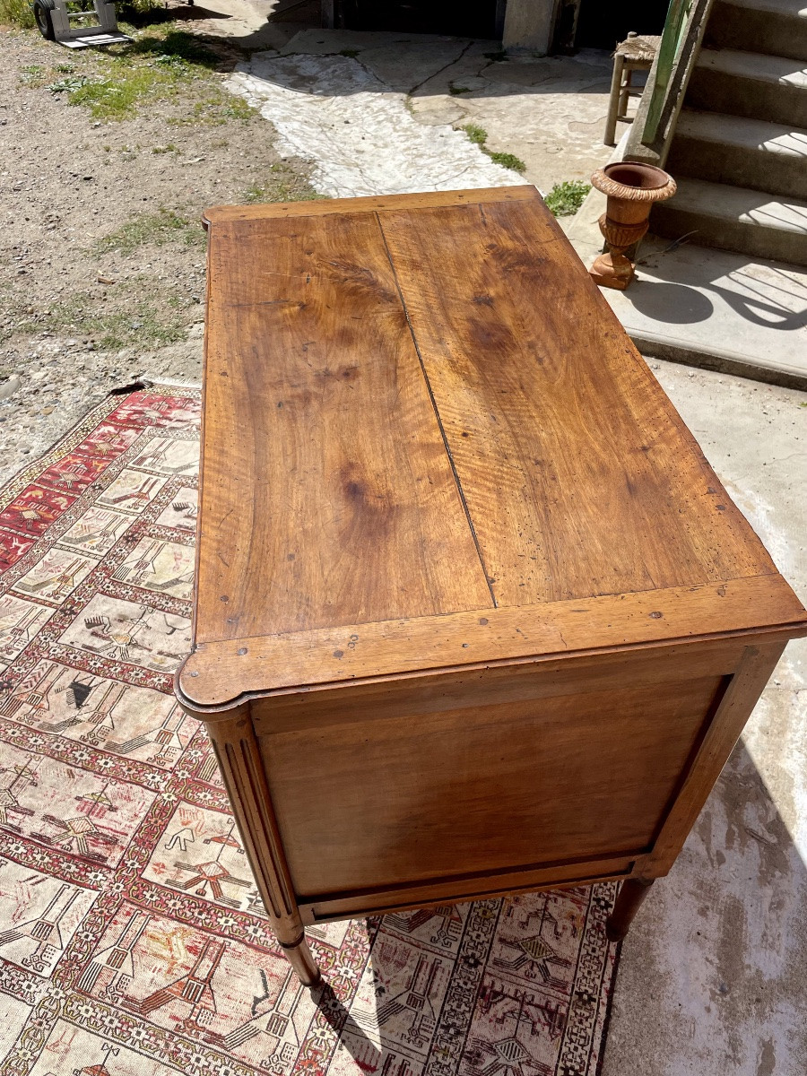 Commode,,,,, sauteuse, Louis XVI, en noyer d’époque XVIIIem siecle-photo-4