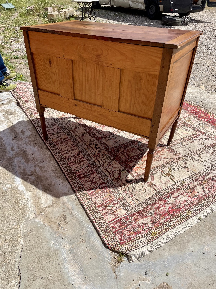 Commode,,,,, sauteuse, Louis XVI, en noyer d’époque XVIIIem siecle-photo-6