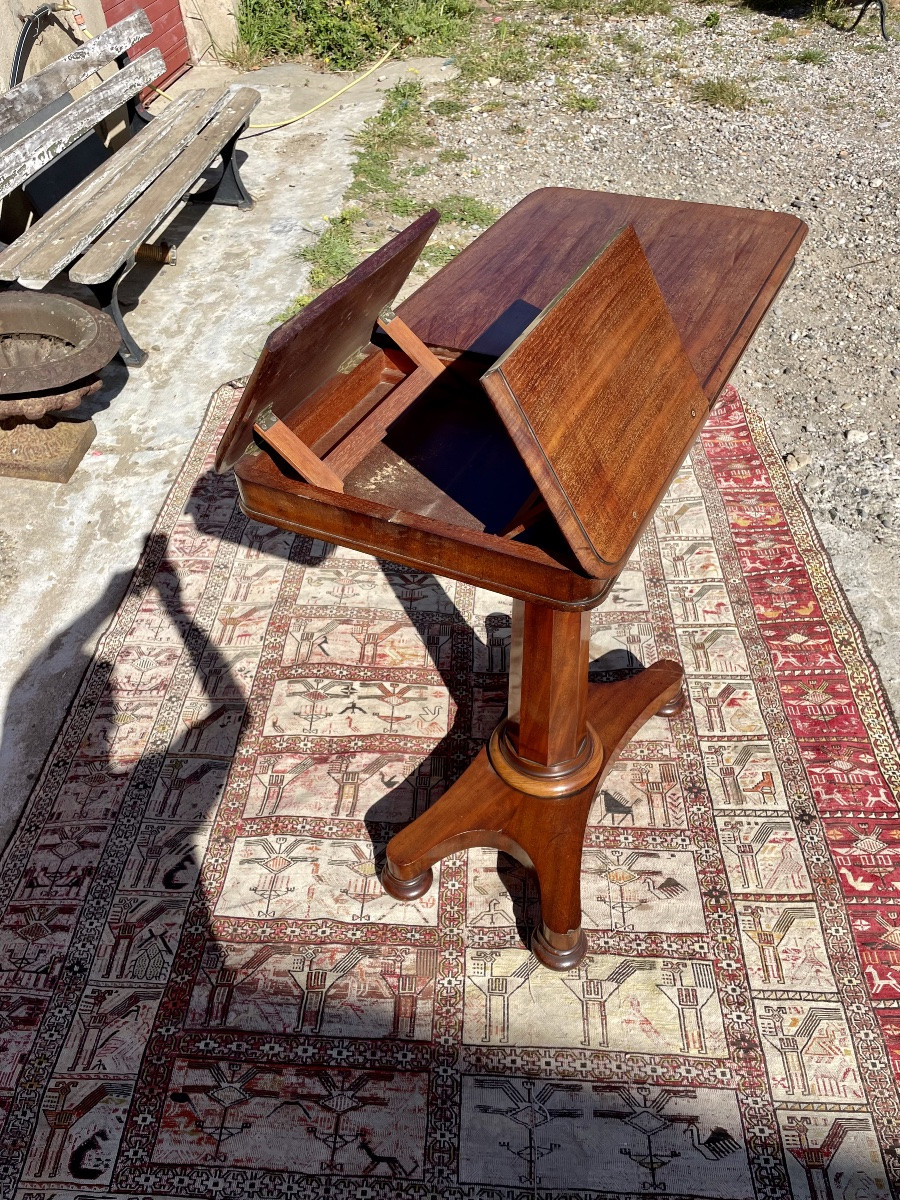 Library Reading Table,, Period, Mahogany Restoration, 19th Century-photo-4