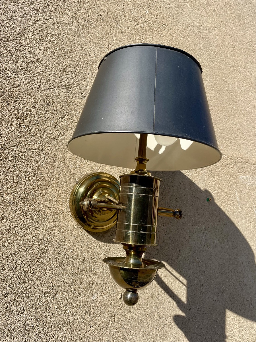 applique murale de style Empire en laiton années 1950-photo-3