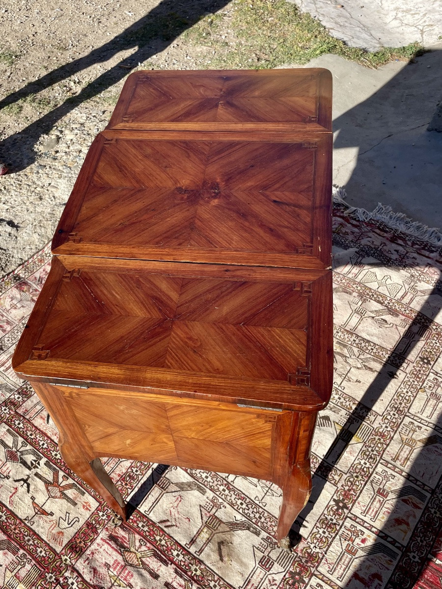 Louis XV Dressing Table, In 18th Century Marquetry-photo-5