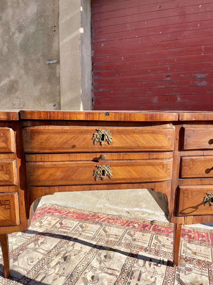 Louis XV Dressing Table, In 18th Century Marquetry-photo-7