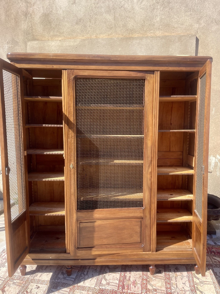 Bookcase,,,, Louis, XVI, Walnut Grill, 19th Century-photo-3
