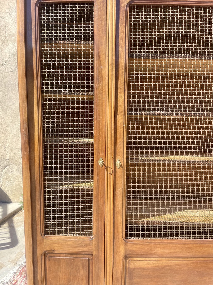 Bookcase,,,, Louis, XVI, Walnut Grill, 19th Century-photo-4