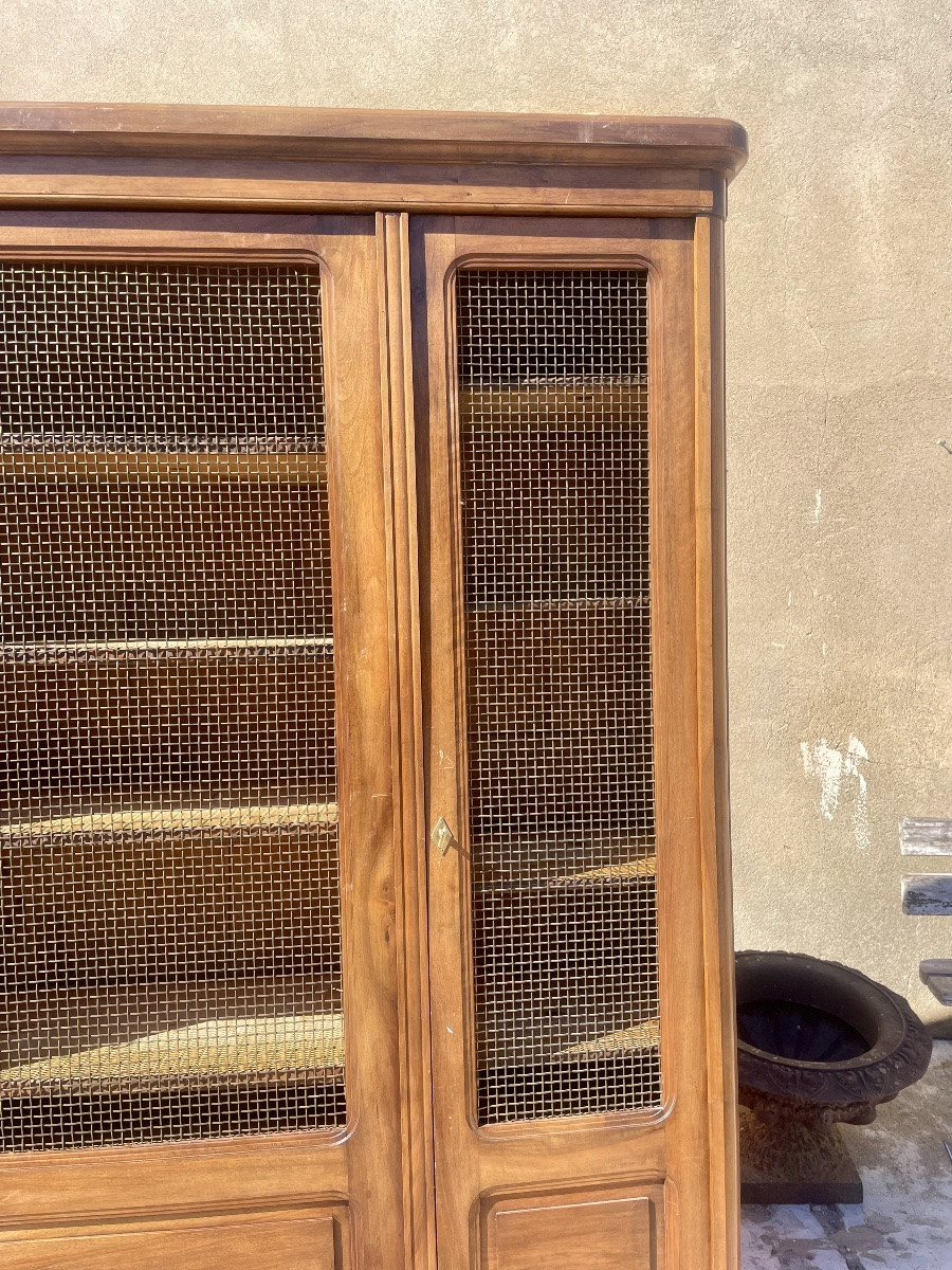 Bookcase,,,, Louis, XVI, Walnut Grill, 19th Century-photo-5