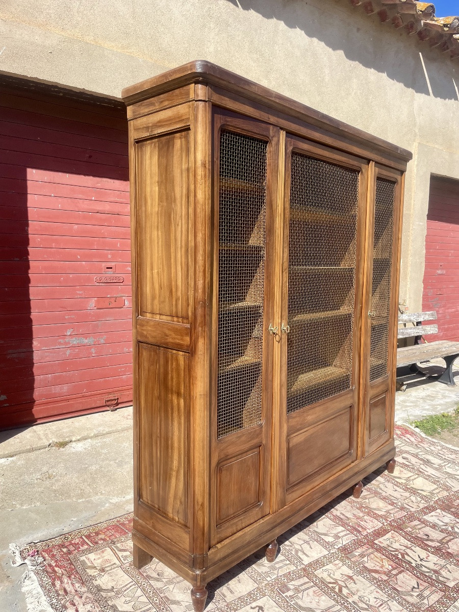 Bookcase,,,, Louis, XVI, Walnut Grill, 19th Century-photo-7