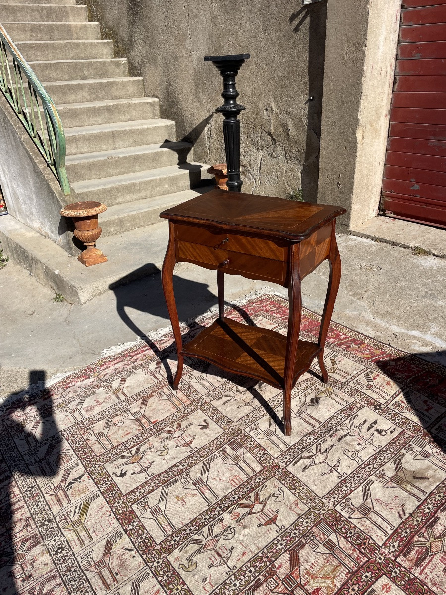 Louis XV Mahogany Worker, 19th Century-photo-2
