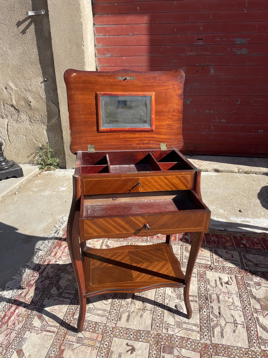 Louis XV Mahogany Worker, 19th Century-photo-5
