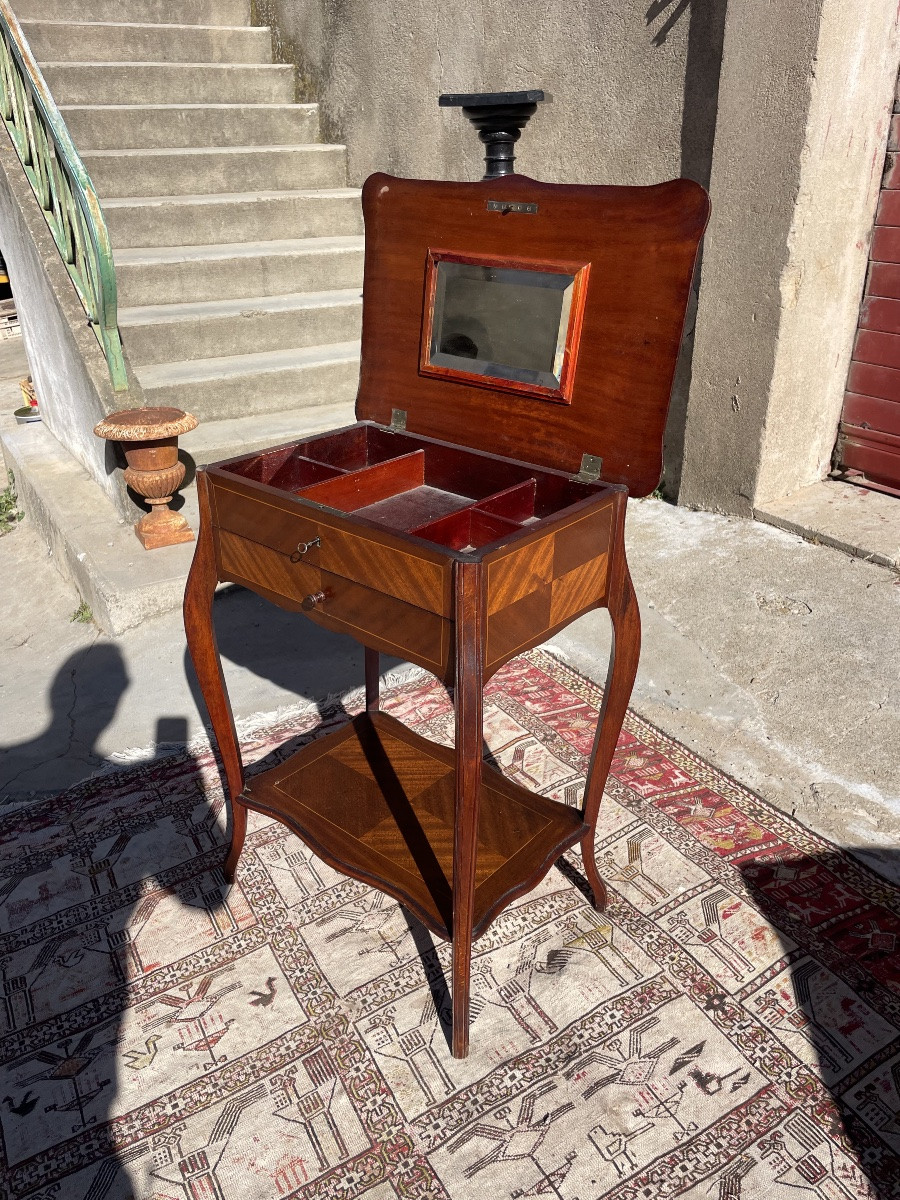 Louis XV Mahogany Worker, 19th Century-photo-7