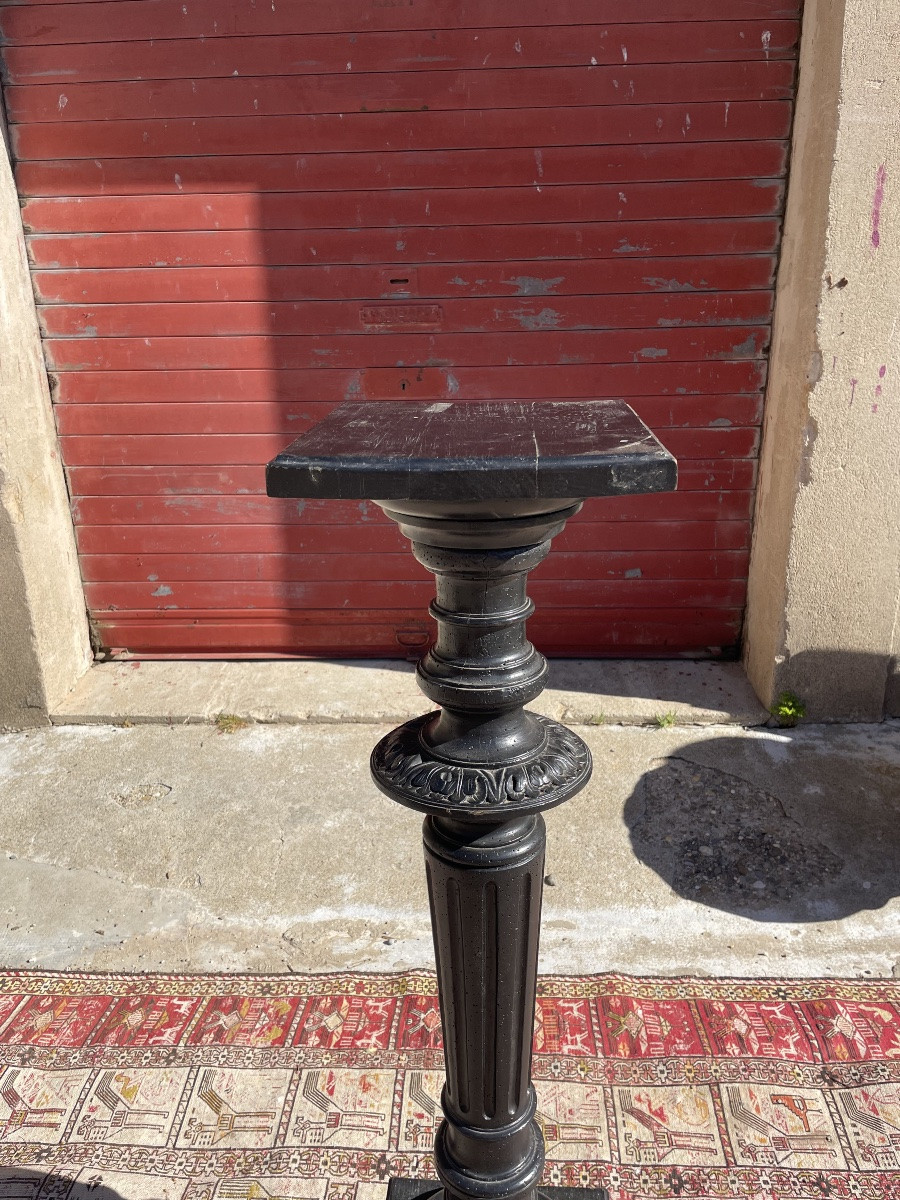 Napoleon III Sellette, Wood, Blackened, 19th Century-photo-2