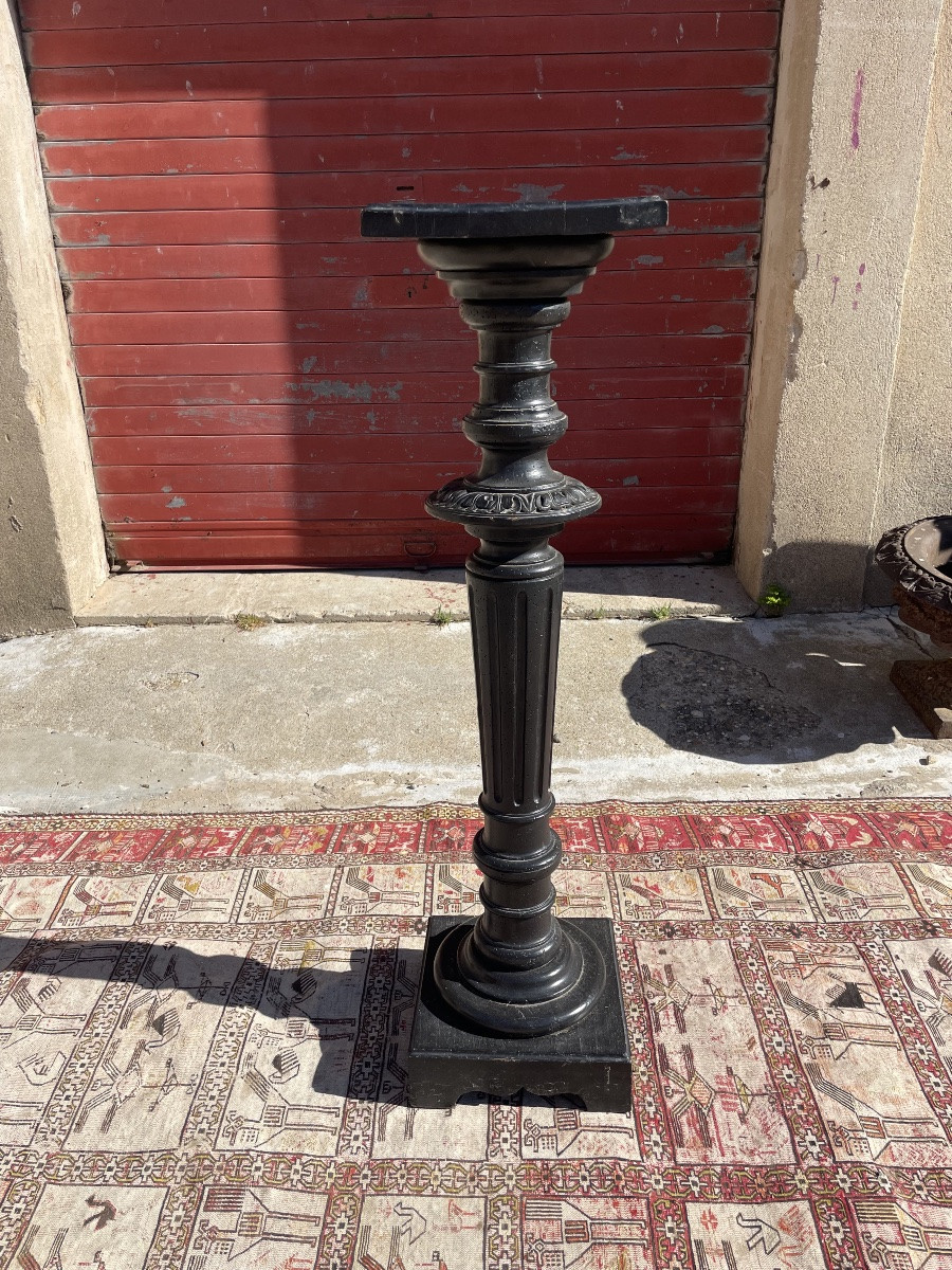 Napoleon III Sellette, Wood, Blackened, 19th Century-photo-3