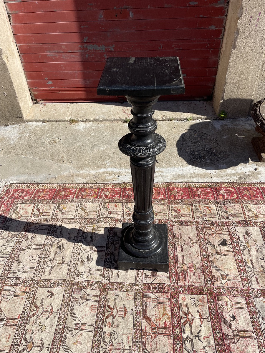 Napoleon III Sellette, Wood, Blackened, 19th Century-photo-4