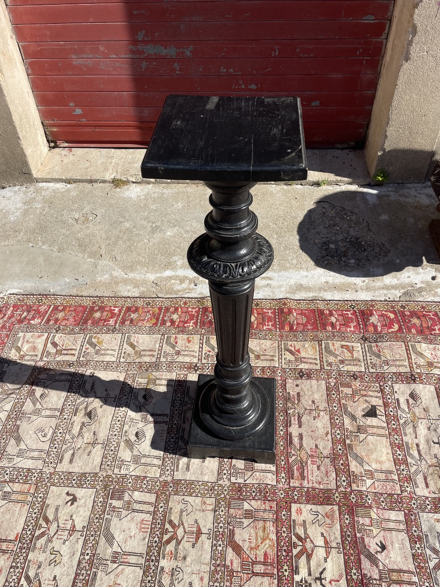 Napoleon III Sellette, Wood, Blackened, 19th Century-photo-1