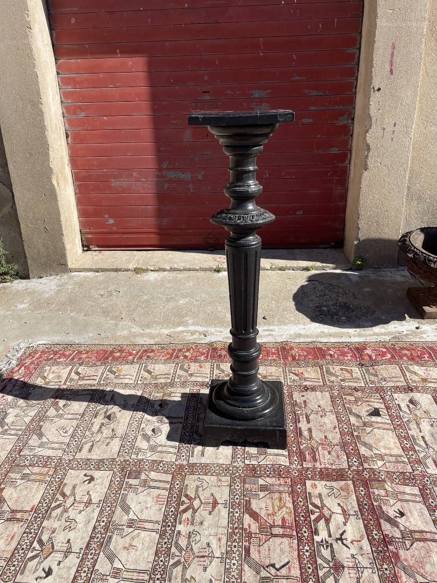 Napoleon III Sellette, Wood, Blackened, 19th Century-photo-3