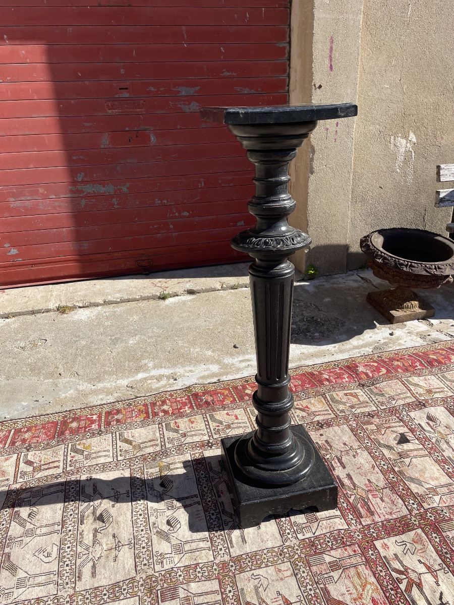 Napoleon III Sellette, Wood, Blackened, 19th Century-photo-4