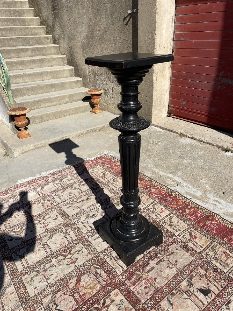 Napoleon III Sellette, Wood, Blackened, 19th Century-photo-5