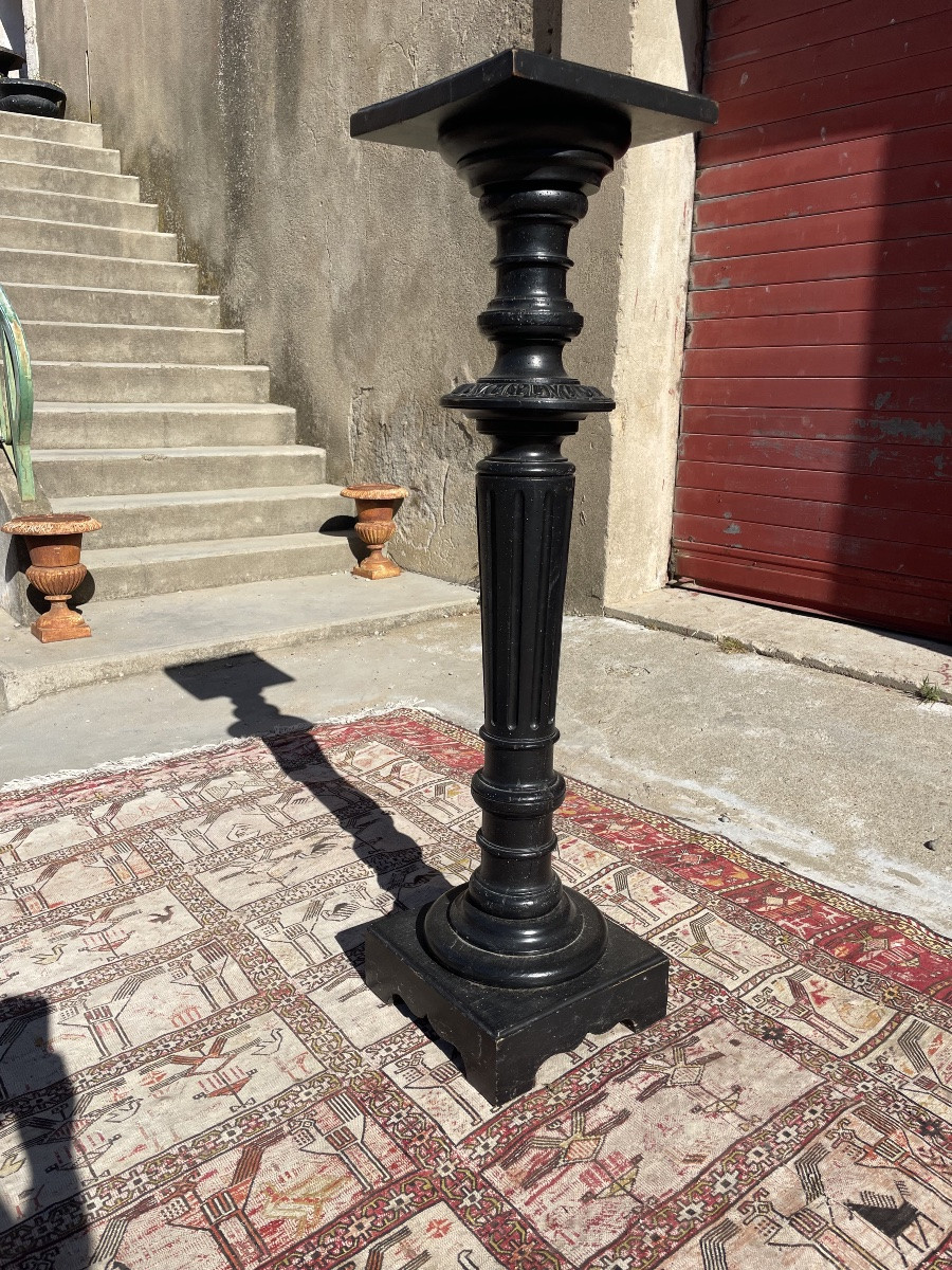 Napoleon III Sellette, Wood, Blackened, 19th Century-photo-6