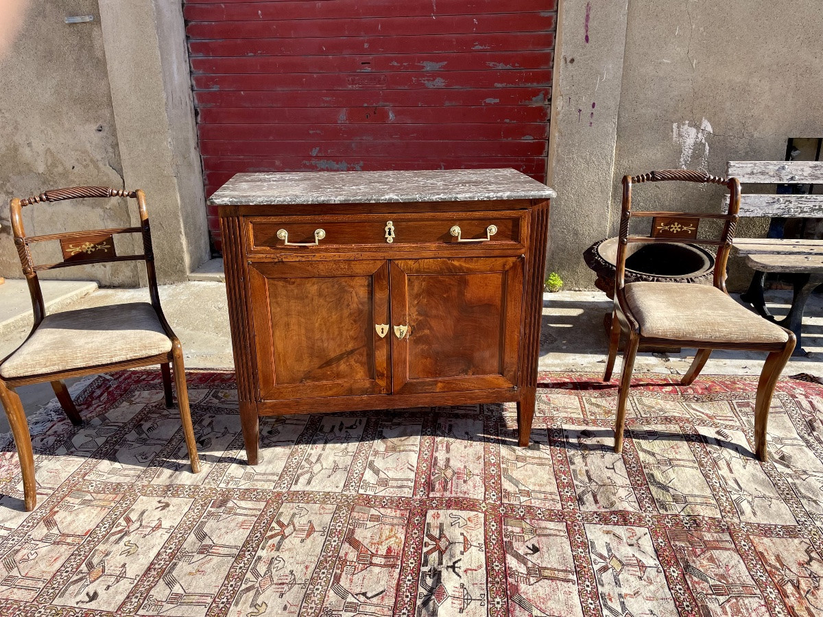 18th Century Louis XVI Mahogany Sideboard-photo-1