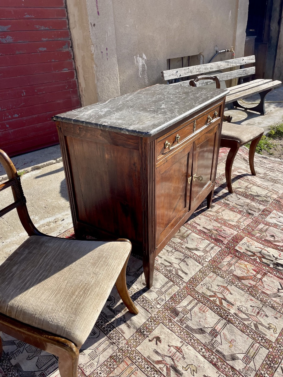 18th Century Louis XVI Mahogany Sideboard-photo-4