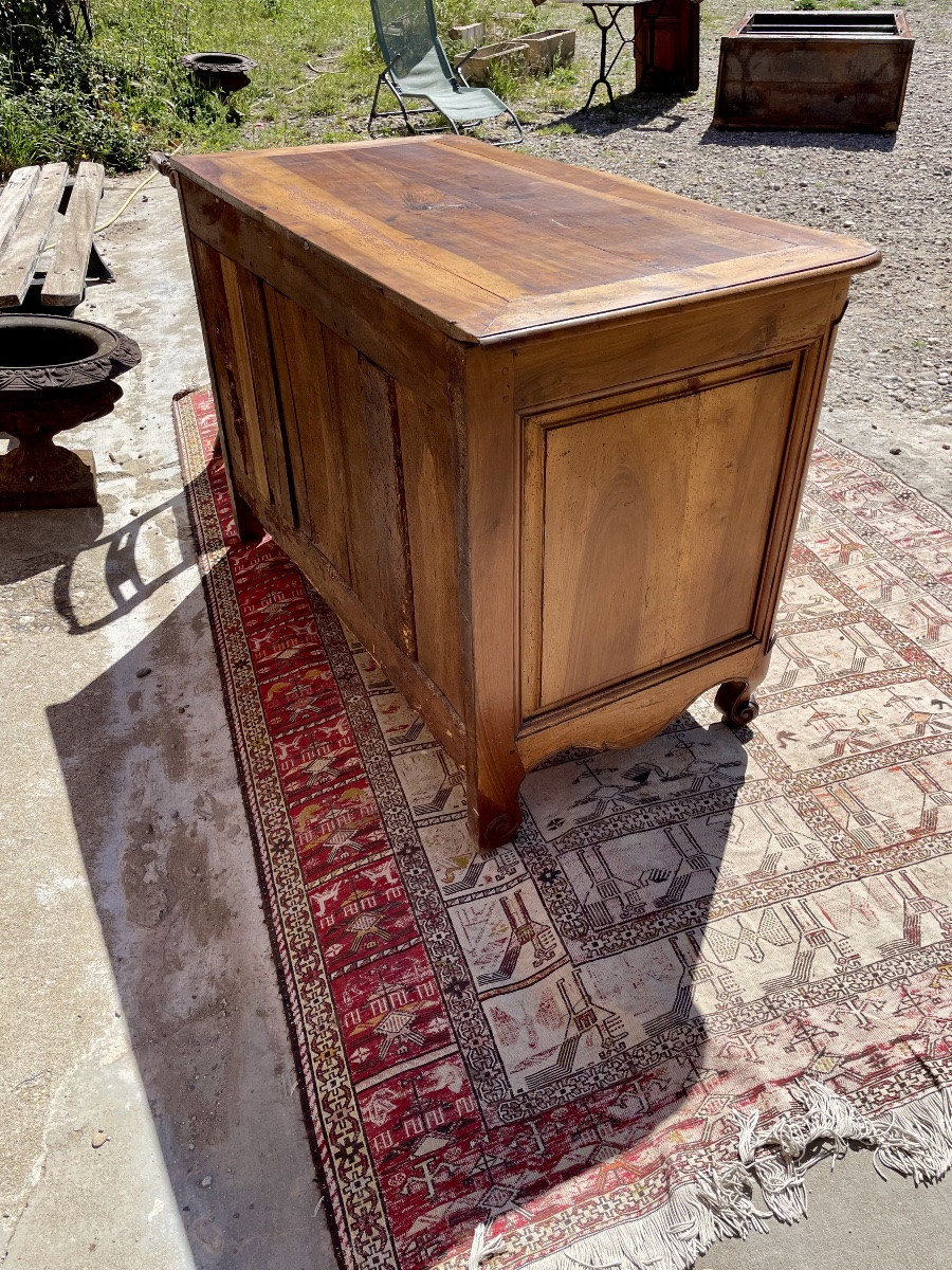 Commode,,, galbé,, Louis XV, en noyer d’époque XVIIIem siècle -photo-7